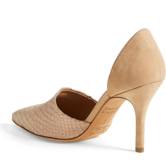 Vince 'Claire'Two-Tone Snake Embossed D'orsay Pump - Picture 3 of 8